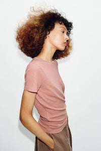 T-SHIRT MANCHES COURTES AVEC LIN