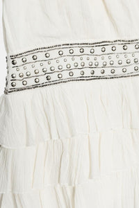 ROBE GAZE VOLANTS CLOUS