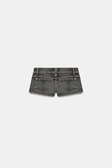 SHORT MINI EN DENIM TRF TAILLE BASSE