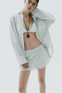 CHEMISE OVERSIZE GAZE RAYURES