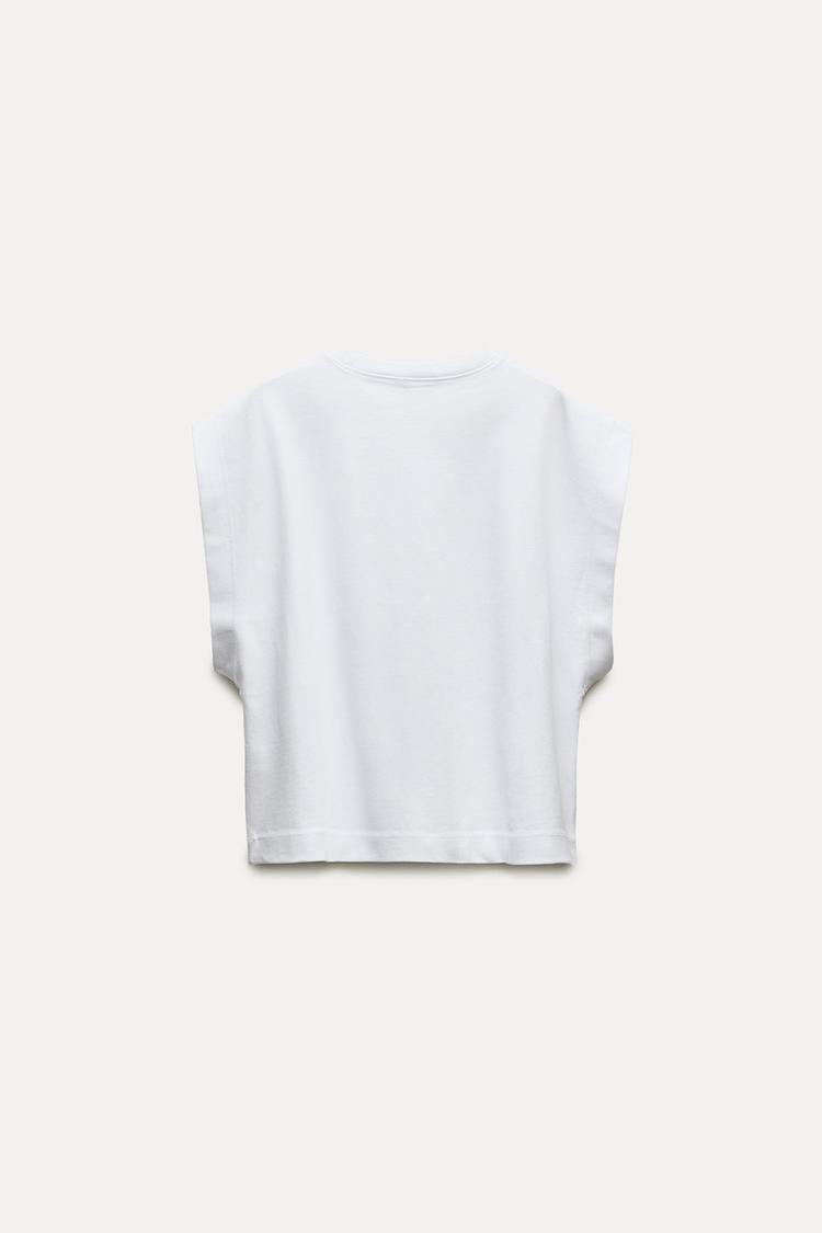T-shirt épais effet délavé - Blanc