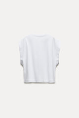 T-shirt épais effet délavé - Blanc