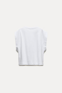 T-shirt épais effet délavé - Blanc