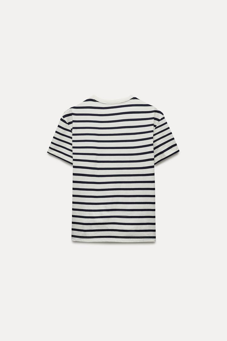 T-shirt coton basique à rayures
