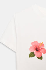 T-SHIRT MANCHES COURTES IMPRIME FLEUR