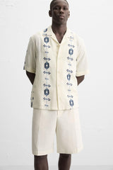 CHEMISE JACQUARD CONTRASTE