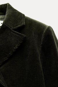 Veste en velours côtelé à boutonnage croisé zw collection