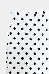 PANTALON FLARE STRETCH À POIS