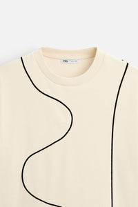 T-SHIRT WITH CONTRAST DRAWSTRING