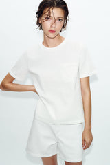 T-SHIRT POCHE BRODÉE