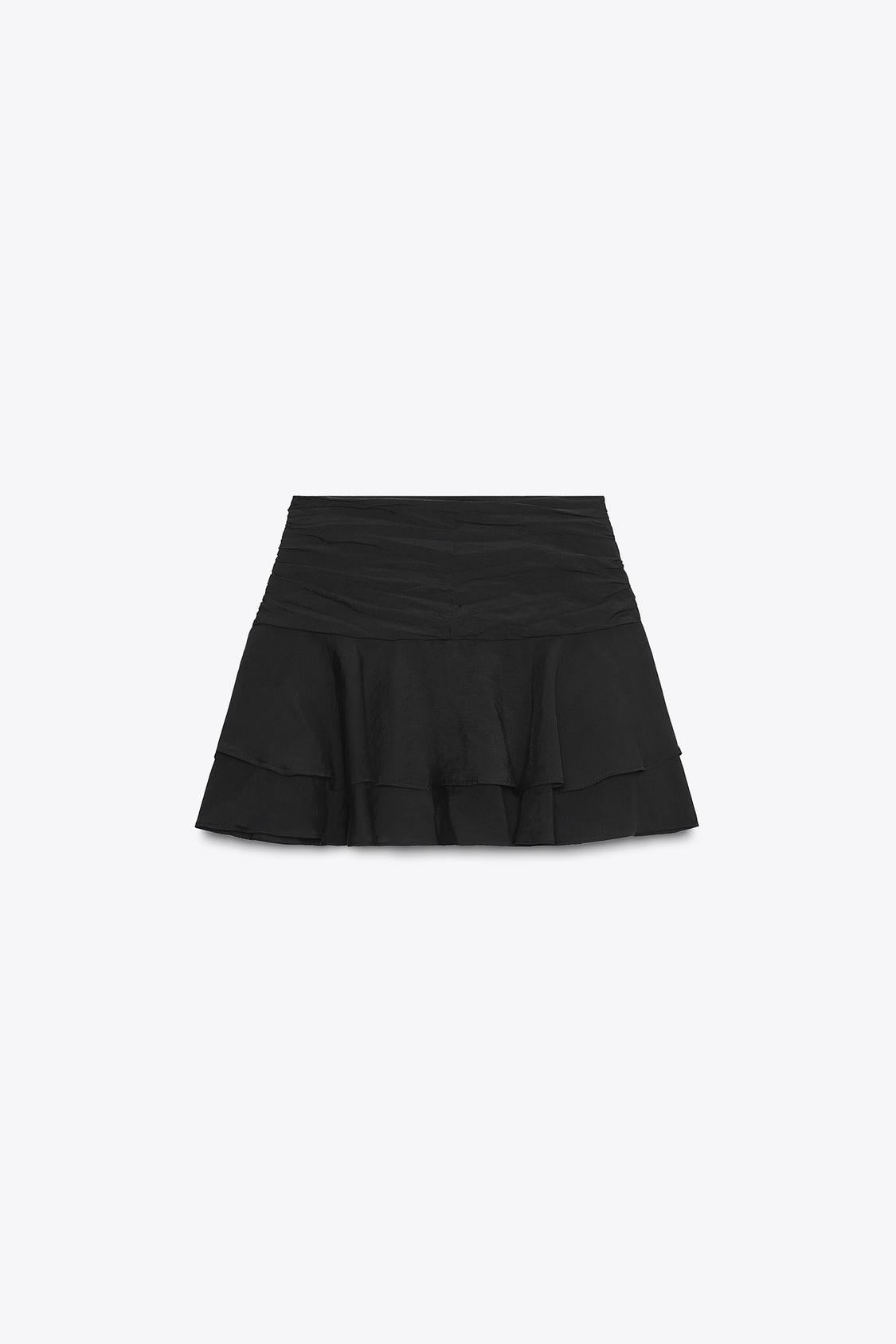 JUPE-CULOTTE À VOLANTS