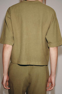 T-SHIRT MANCHES COURTES EFFET DELAVE