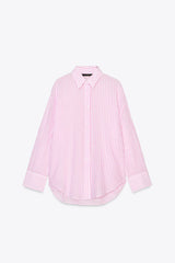 CHEMISE OVERSIZE GAZE RAYURES