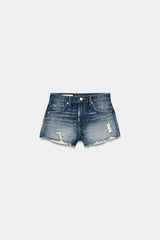 SHORT EN DENIM TRF TAILLE HAUTE DÉCHIRURES