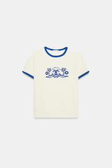 T-SHIRT MANCHES COURTES BRODERIES