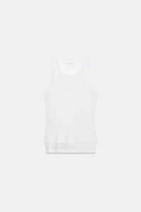 T-SHIRT EFFET DOUBLE SANS MANCHES