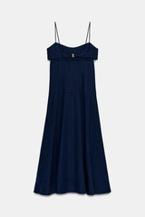 ROBE MI-LONGUE BRETELLES CUT OUT