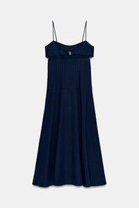ROBE MI-LONGUE BRETELLES CUT OUT