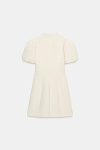 ROBE COURTE À MANCHES BOUFFANTES