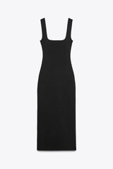 ROBE DECOLLETÉ CARRÉ STRETCH