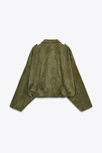VESTE BOMBER EFFET DAIM