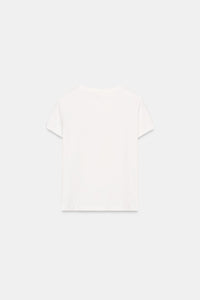 T-SHIRT MANCHES COURTES IMPRIME FLEUR