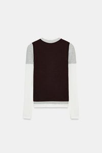 T-SHIRT EFFET TRIPLE À MANCHES LONGUES