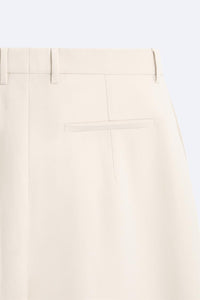 Pantalon coupe large a plis - Noir