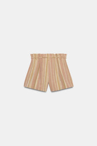 SHORT À RAYURES AVEC CEINTURE ZW COLLECTION