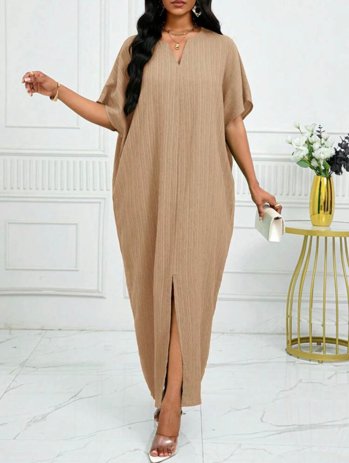 Robe caftan - Kaki
