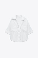 CHEMISE COURTE EN LIN