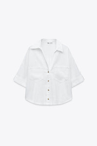 CHEMISE COURTE EN LIN