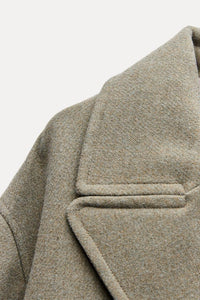 Manteau court croisé - vison