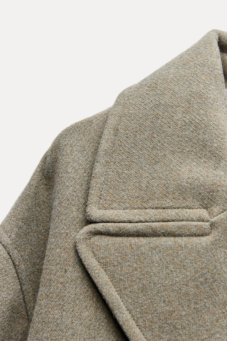 Manteau court croisé - vison