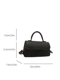 Sac à main à texture tressée - Noir