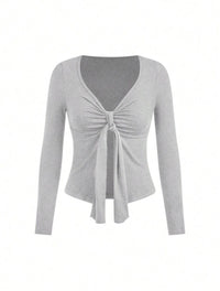 T-shirt Casual à Manches longues - Gris