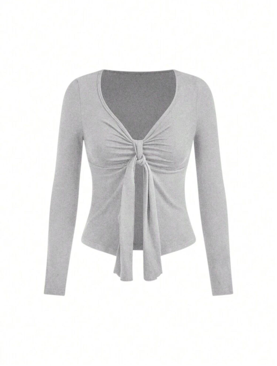 T-shirt Casual à Manches longues - Gris