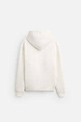 Sweat à capuche zip - Blanc Cassé