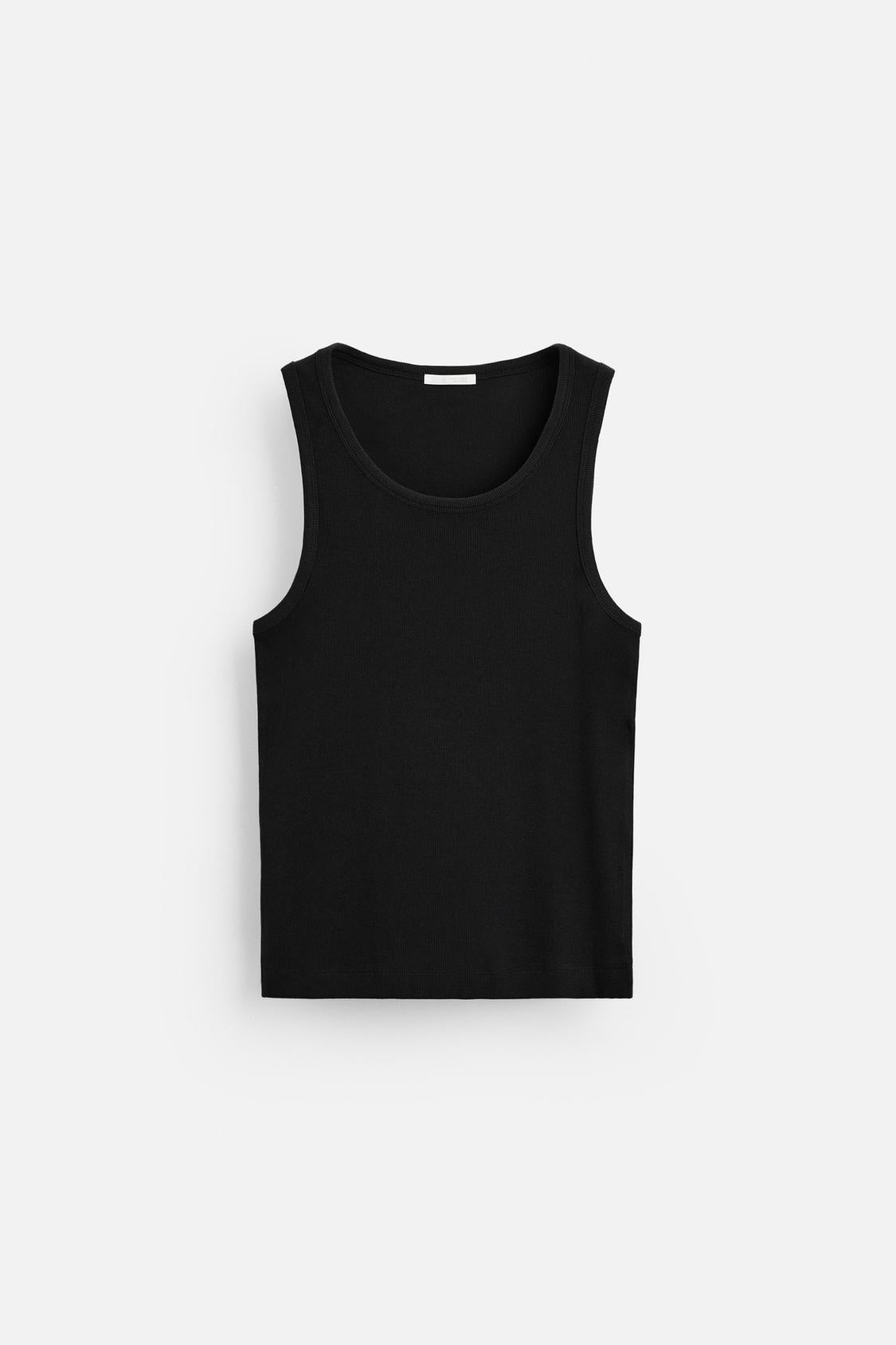 T-SHIRT DÉBARDEUR BASIQUE CÔTELÉ