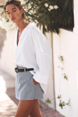 CHEMISE MANCHE LARGE AVEC LIN