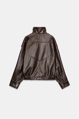 BLOUSON EN MATIÈRE SYNTHÉTIQUE