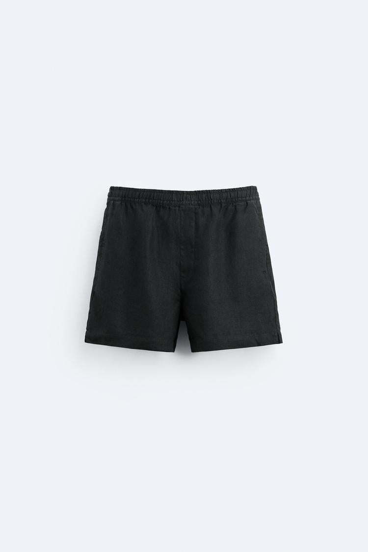 Short en Lin - Noir