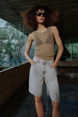 SHORT Z1975 EN DENIM TAILLE MI-HAUTE