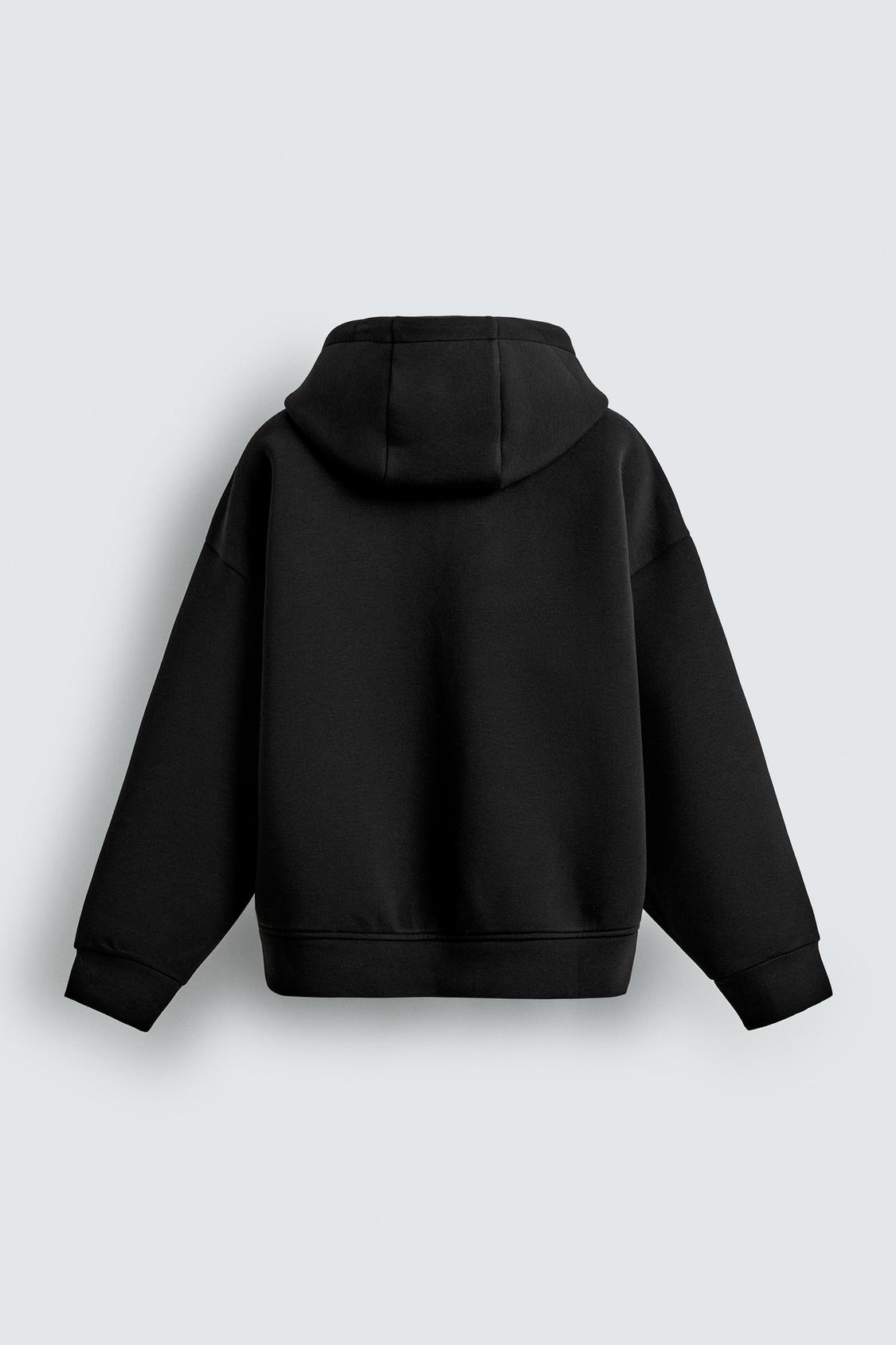 SWEAT À CAPUCHE EFFET NEOPRÈNE