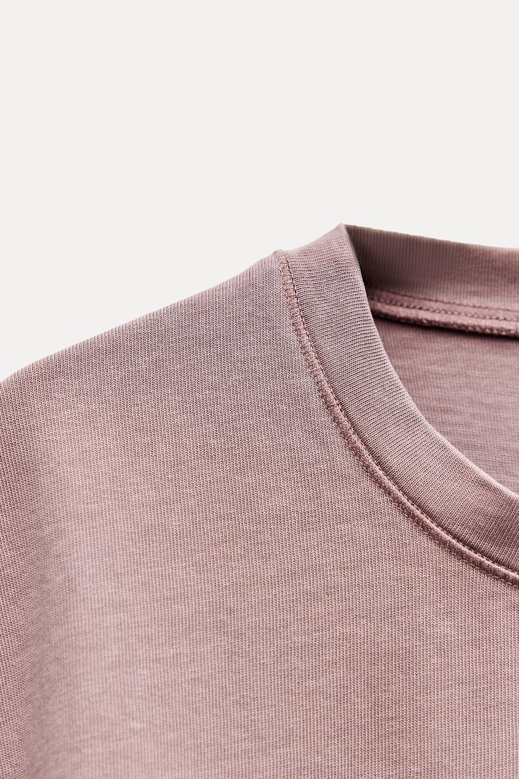 T-shirt épais effet délavé - Blanc