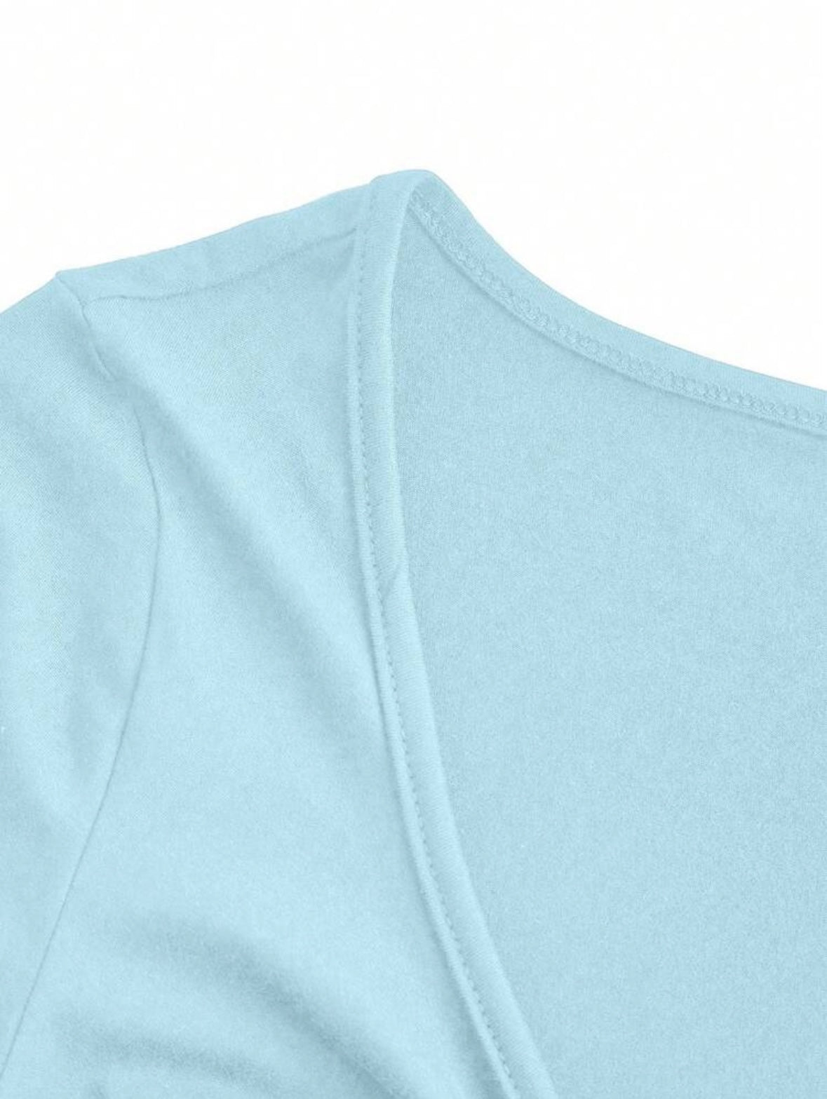 T-shirt Casual à Manches longues -  Bleu ciel