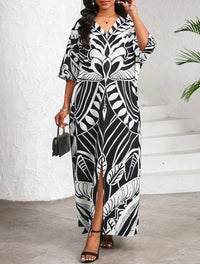 Robe élégante - Noir / Blanc