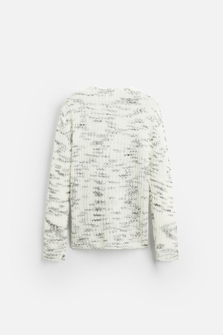 Pull en jacquar irrégulier
