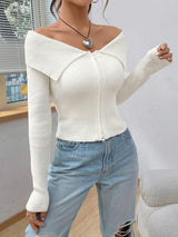 Cardigan zippé - Blanc