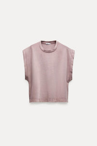 T-shirt épais effet délavé - Blanc